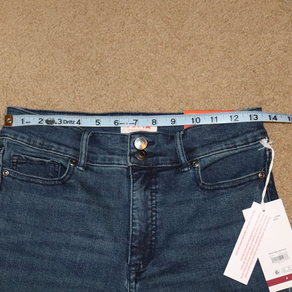 Sofia Vergara Cuffed Jeans - Sz 4 Dk Blue - Picture 3 of 4